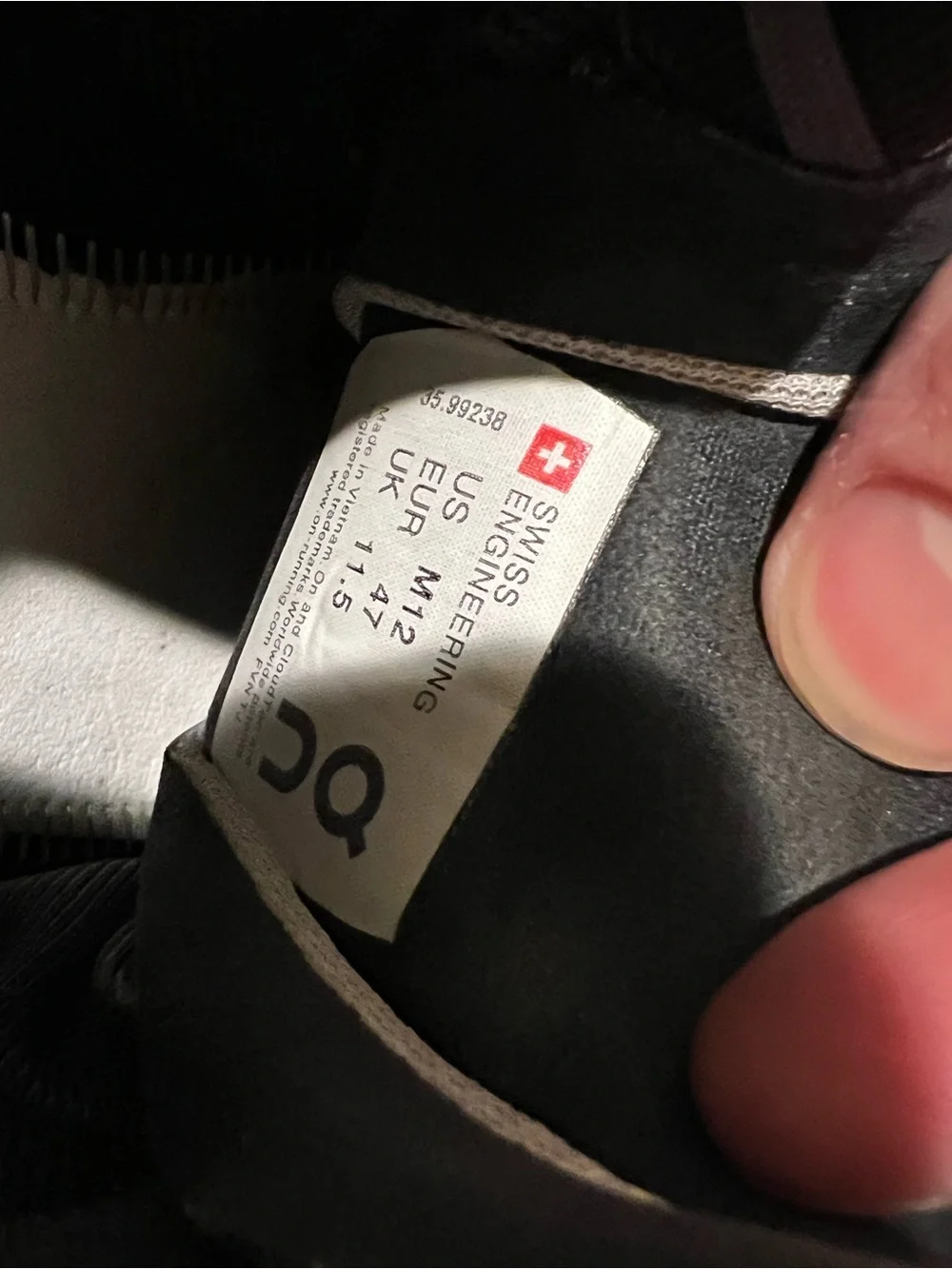 On Running Men’s Athletic Sneakers in Dark Gray and Black